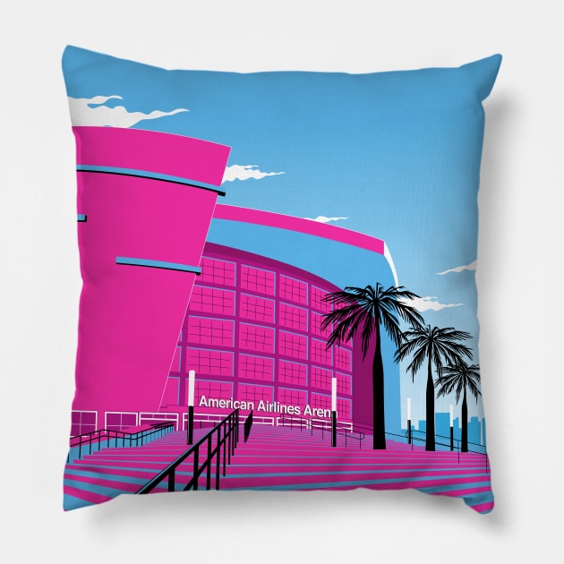 American Airlines Arena Pillow by dbl_drbbl