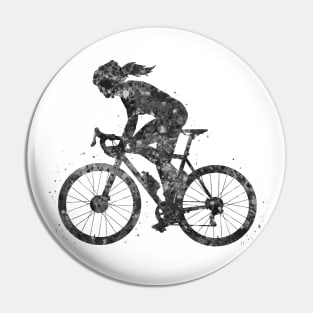 Road biker girl Pin