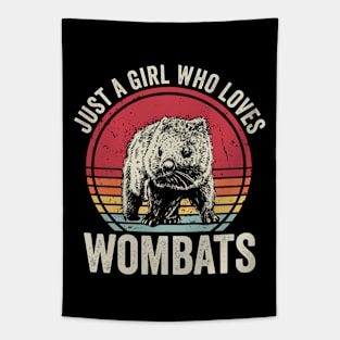 Just A Girl Who Loves Wombats Tapestry