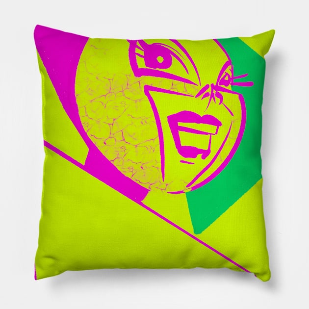 Space Girl Pillow by MichaelFitzTroyT