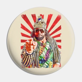 Macho King Wrestling Vintage Fan Art Pin