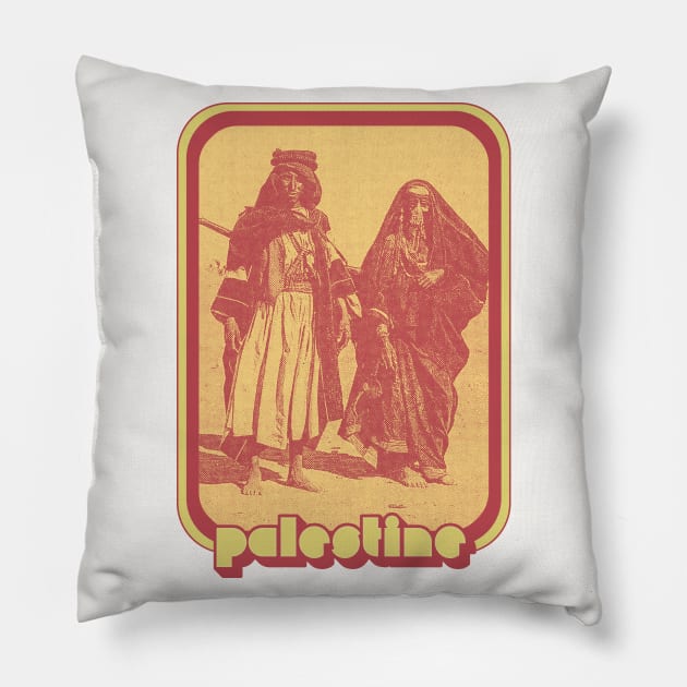 Palestine / Retro Aesthetic Style Design Pillow by DankFutura