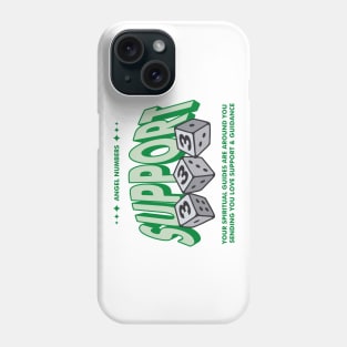 Angel Numbers 333 Support word lettering art Phone Case