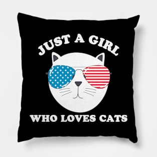 Just a Girl Who Loves Cat Pillow