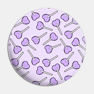 Purple Heart Lollipops Pin