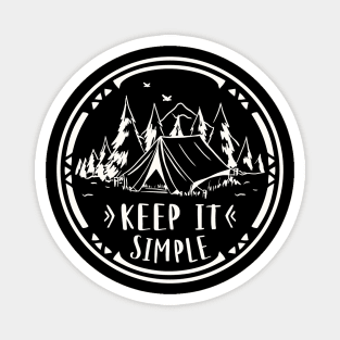 Camping Adventure Outdoor Keep It Simple Quote Magnet