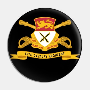 15th Cavalry Regiment w Br - Ribbon Pin