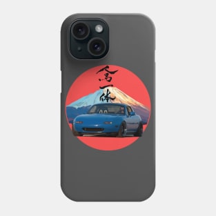 Blue Mazda Miata/MX-5 - Mount Fuji Jinba Ittai Roadster Life Phone Case