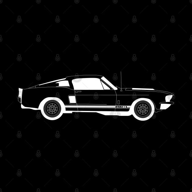 Ford GT500 White Outline by kindacoolbutnotreally