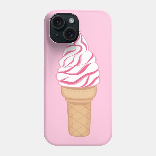 Ice Cream with Raspberry Syrup Phone Case by azziella