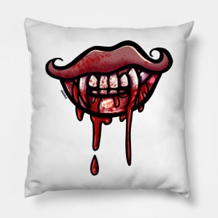 Vampiric Grin (Pink Version) Pillow