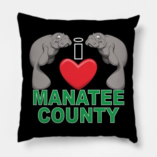 I Heart Manatee County Pillow