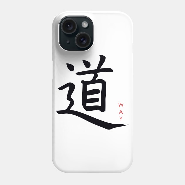 japanese calligraphy, hieroglyph - way Phone Case by Masamune