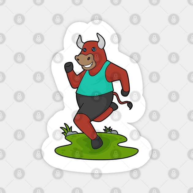 Bull Running Fitness Magnet by Markus Schnabel