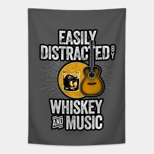 Easily Distracted by Whiskey and Music Tapestry