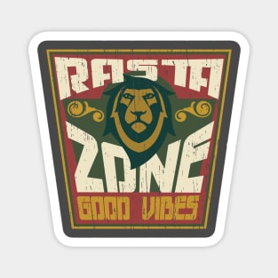 Rasta Zone jah distressed badge Magnet