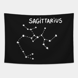 Zodiac Sign - Sagittarius Black Tapestry