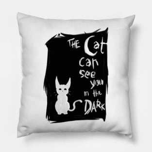 Cat in the Dark Pillow