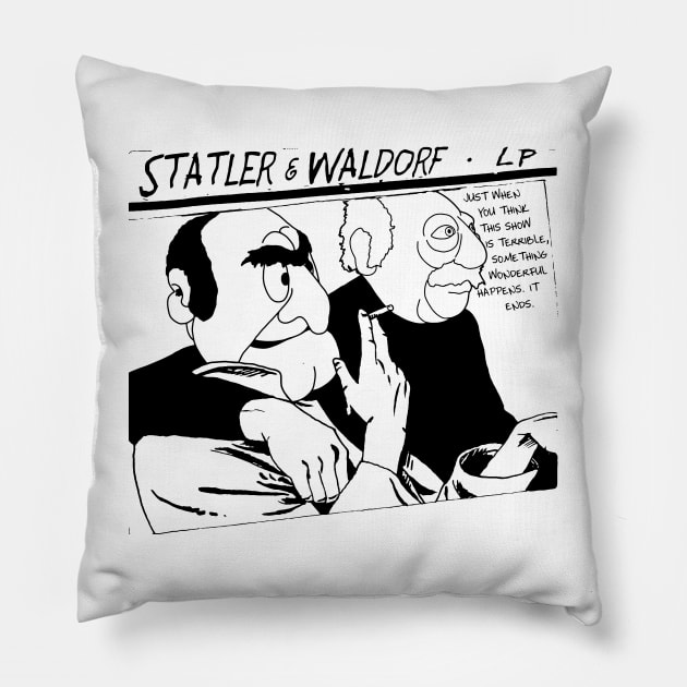 Statler and Waldorf Goo Parody Pillow by darklordpug