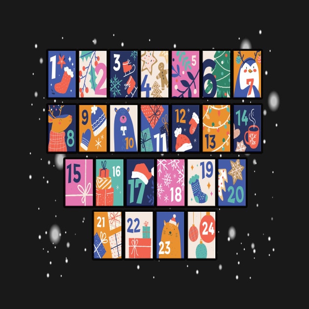 Christmas Advent Calendar Christmas by MooonTees