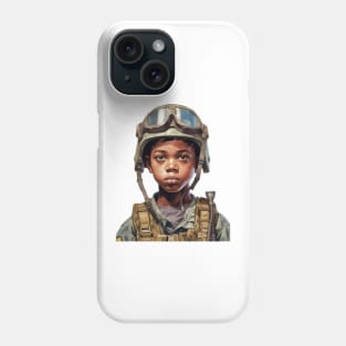 Military Minded Street Soldier Urban Warrior Black Boy Phone Case