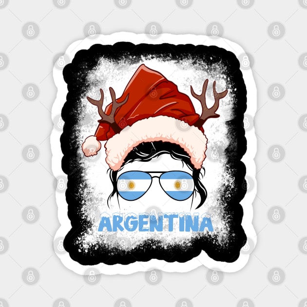 Argentina girl, Argentine Christmas gift , Regalo Navidad Argentina Magnet by JayD World