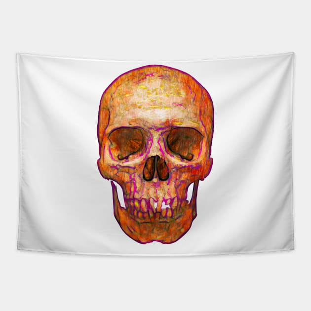 Pastel Bone Skull Tapestry by crunchysqueak