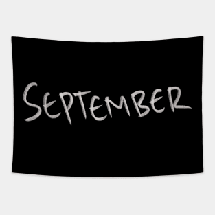 Hand Drawn September Month Tapestry