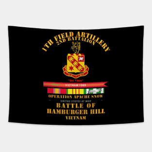 Hamburger Hill -2nd Bn 11th Artillery w Svc Ribbons Streamer Tapestry