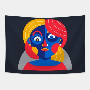 Woman Flat Design Tapestry