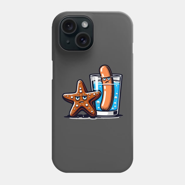 Chocolate Starfish & Hot Dog Flavored Water Phone Case by Spagoo