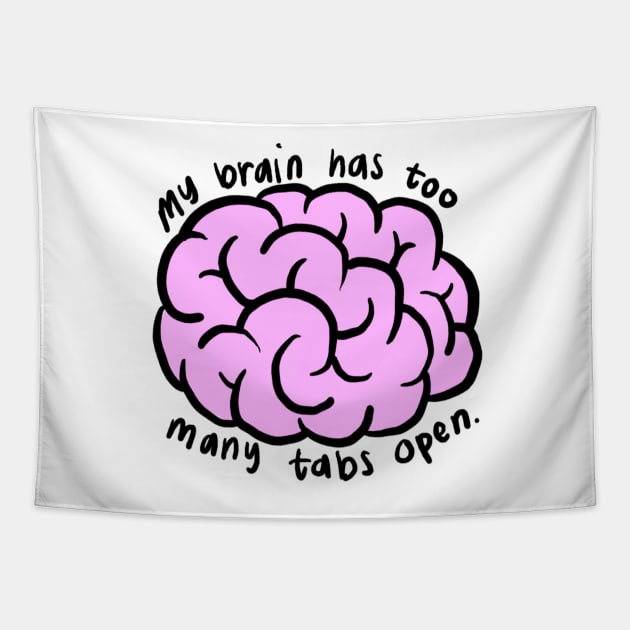 my brain has too many tabs open Tapestry by cmxcrunch