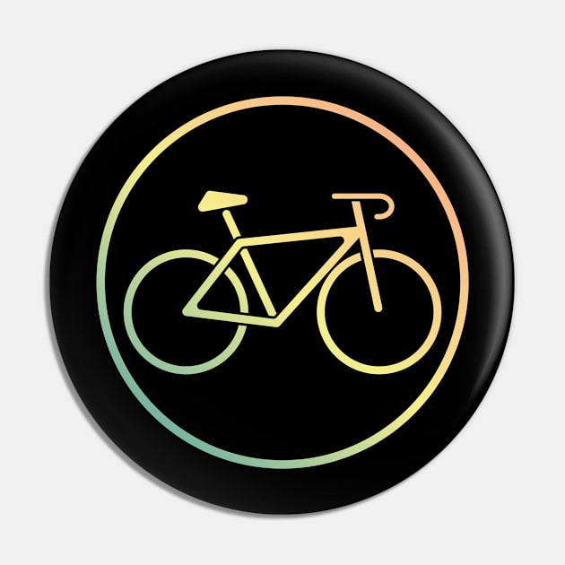 Colorful Classic Road Bike Badge Bicycle Sports Active Outdoor Lifestyle Cycling Tournament Design Gift Idea Pin by c1337s