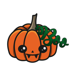 Cute Kawaii Halloween Pumpkin Jack-O-Lantern *BOO* Vine - Vampire T-Shirt