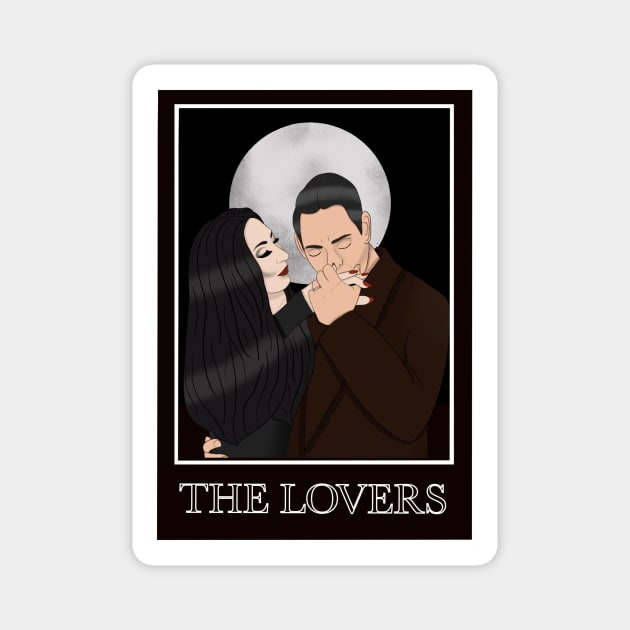 Gomez & Morticia - The Lovers Tarot Card Magnet by Made By Meg