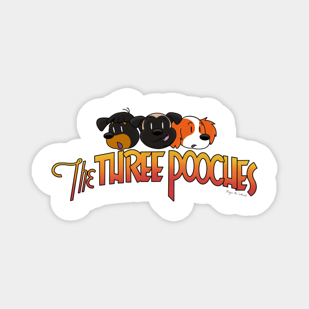 Three Pooches Magnet by MeganCartoonist