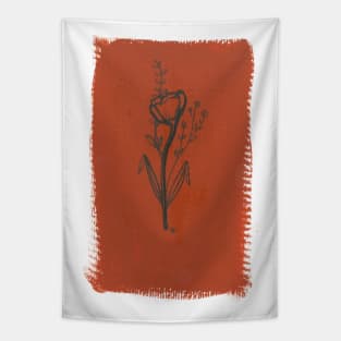 Red Floral Tapestry