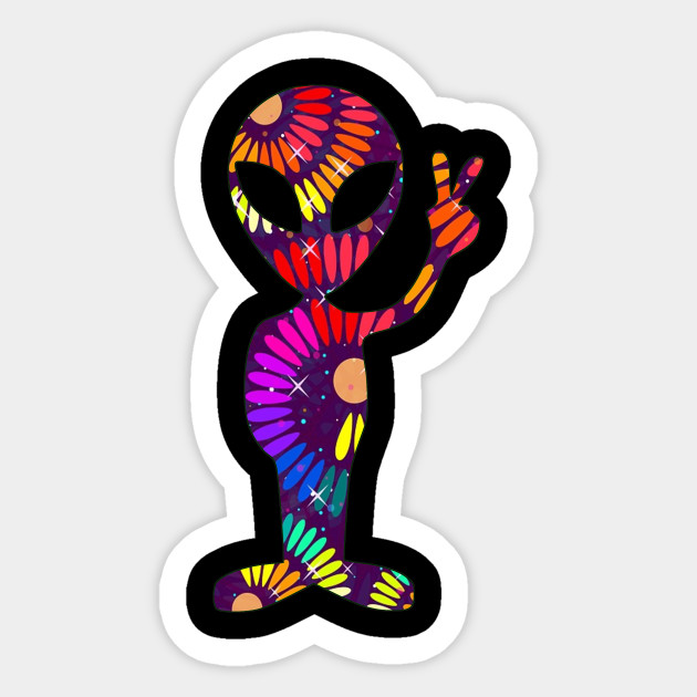 Galaxy Alien Alien Outer Space Funny Alien Ufo Sci Fi Extraterrestrial Astronomy Illustration Cartoon Alien Science Rainbow Alien Alien Sticker Teepublic
