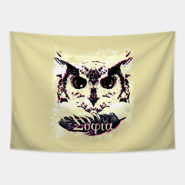 Athena's Owl I Tapestry by mellamomateo