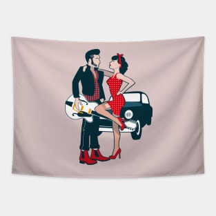 Rockabilly couple Tapestry