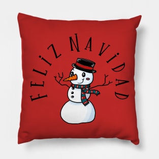 Feliz navidad with Frosty the snowman! Pillow