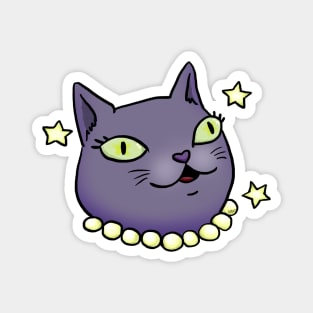 Blue Princess Cat Magnet