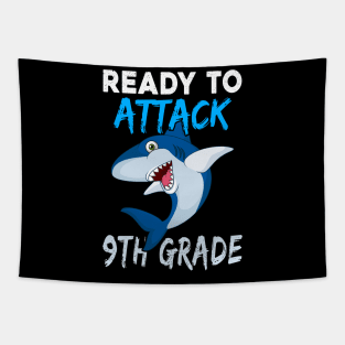Shark Attack 9Th Grade Boys Back To School Tapestry