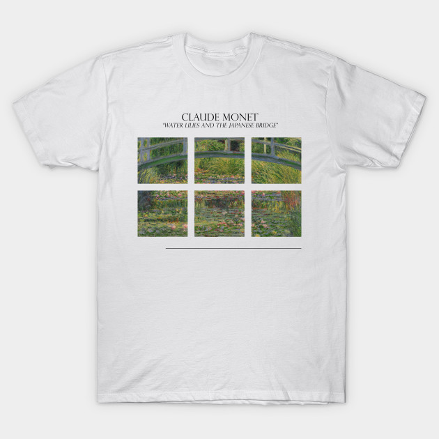 Water Lilies And The Japanese Bridge Famous Painting T Shirt