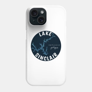 Lake Sinclair in Georgia Round Phone Case