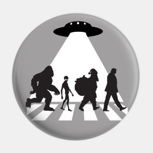 Bigfoot, Aliens, Flying Saucer and Trump Pin