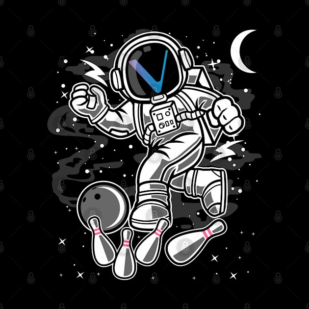 Astronaut Bowling Vechain VET Coin To The Moon Crypto Token Cryptocurrency Blockchain Wallet Birthday Gift For Men Women Kids by Thingking About