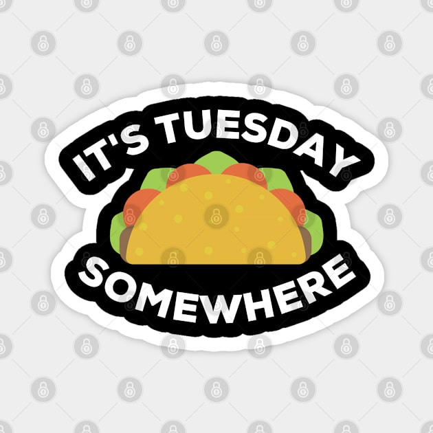 It's Tuesday Somewhere Taco Tuesday Magnet by amitsurti