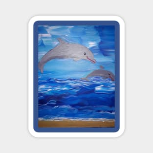 Jump for Joy  Dolphins Magnet