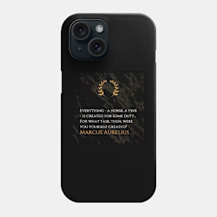 Marcus Aurelius's Inquiry: Discovering Your Unique Purpose Phone Case